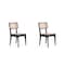 Manhattan Comfort Giverny Dining Chair in Black and Natural Cane, Set of 2 DCCA04-BK - alternate 1